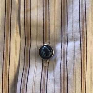 Ben Sherman dress shirt. Brown stripes. Large.
